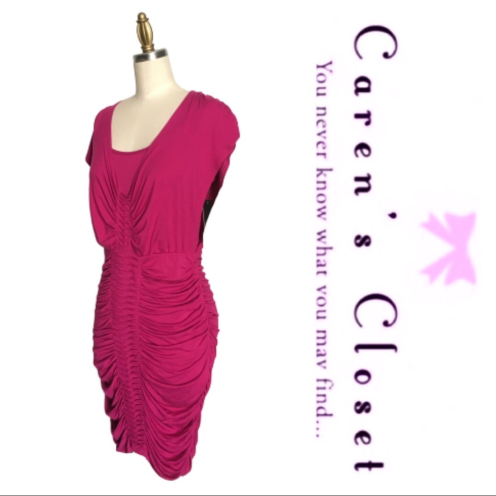 NWT Laundry by Shelli Segal Berry Ruched Dress